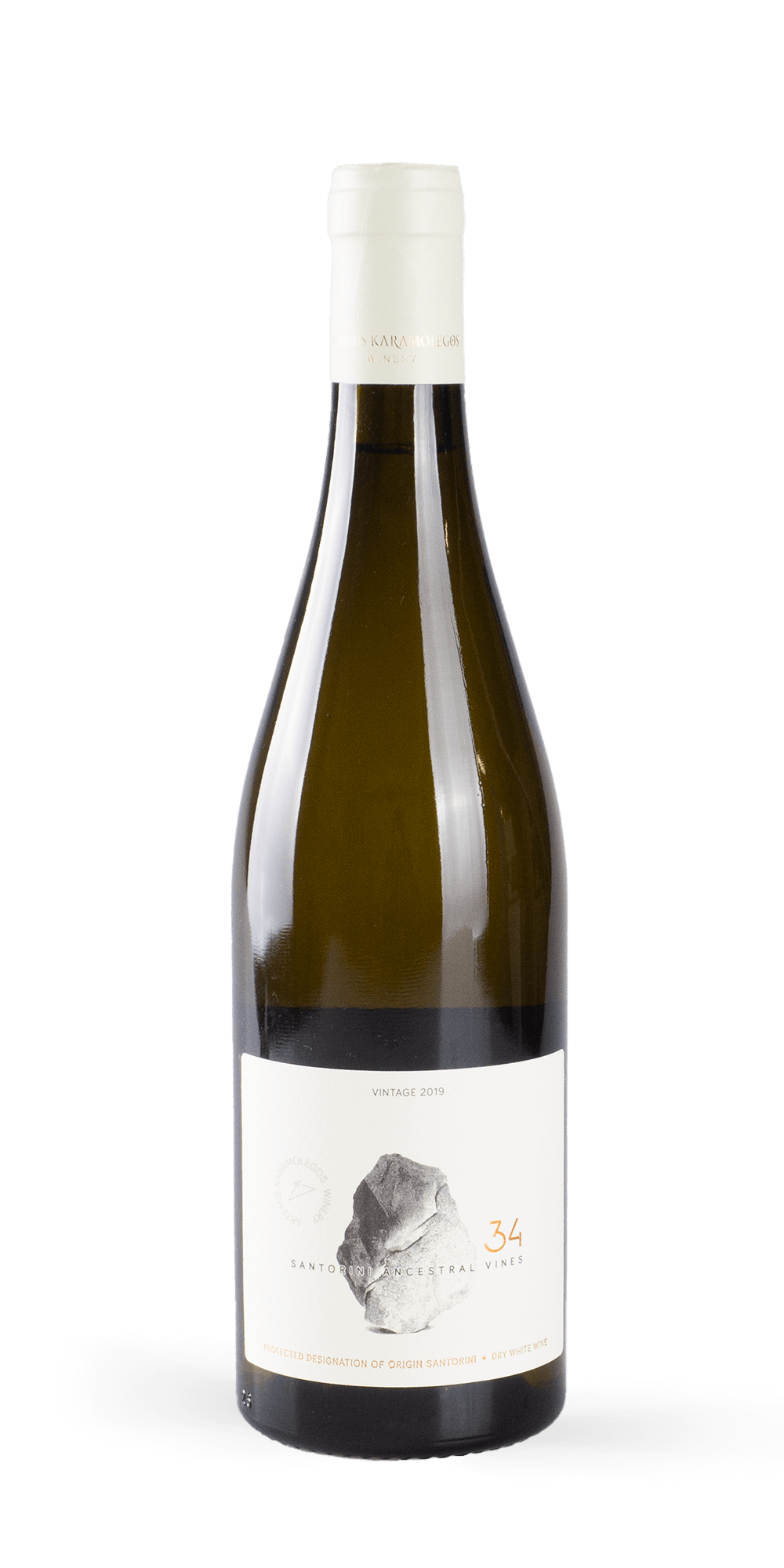 34 Old Vines trockener Weißwein - 2021 Ägäische Karamolegos Winery aus Artemis Inseln