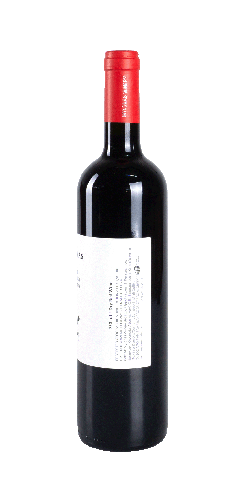aus Zentralgriechenland 2022 trockener Rotwein Mandilaria Merlot, Agiorgitiko, Mylonas